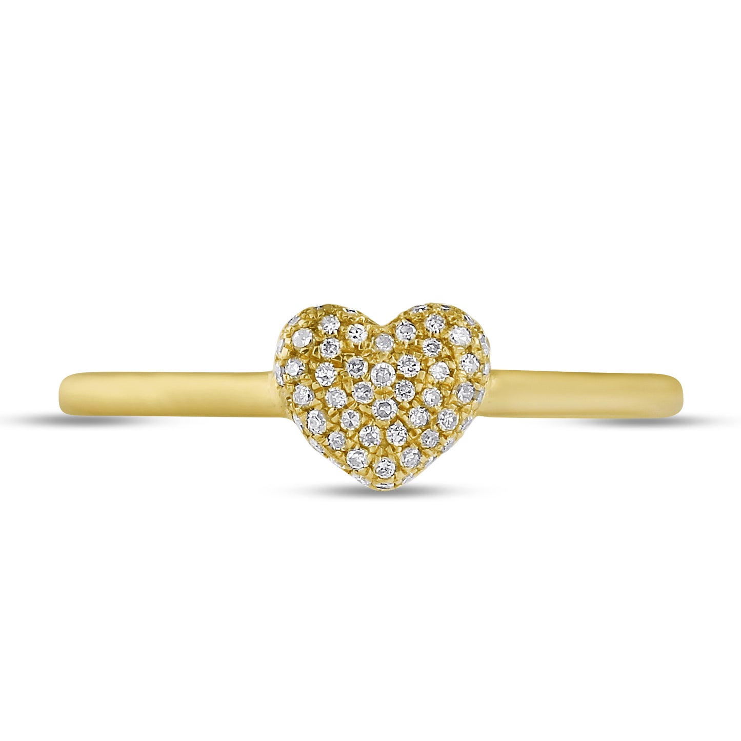Belantina 1/10 Carat Natural Diamond Heart Ring for Women in 14k Gold