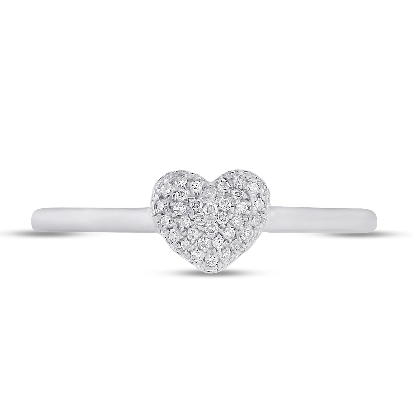 Belantina 1/10 Carat Natural Diamond Heart Ring for Women in 14k Gold