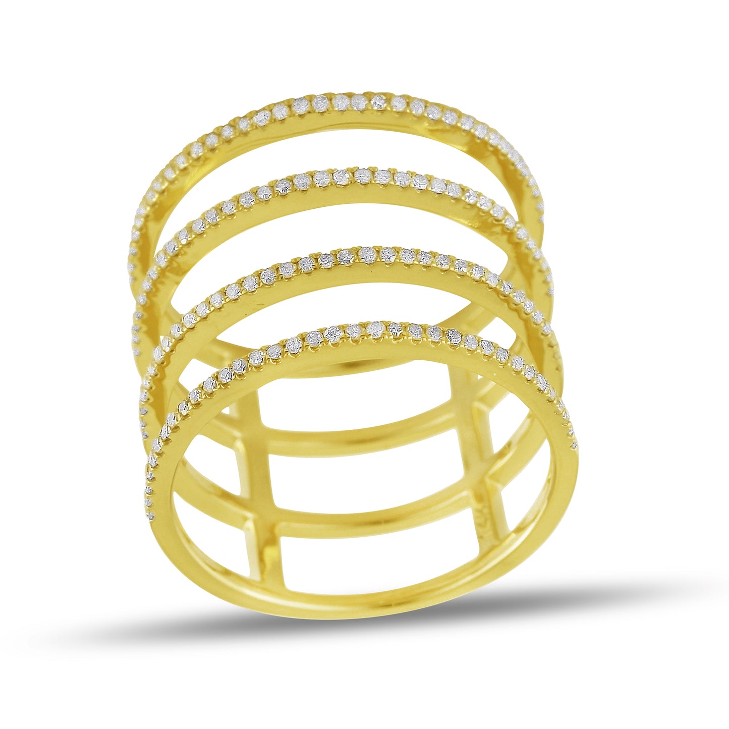 Belantina 1/3 Carat Diamond Finger Wrap Ring for Women in 14k White and Yellow Gold (H-I, I1-I2, cttw) Size 7 to 9