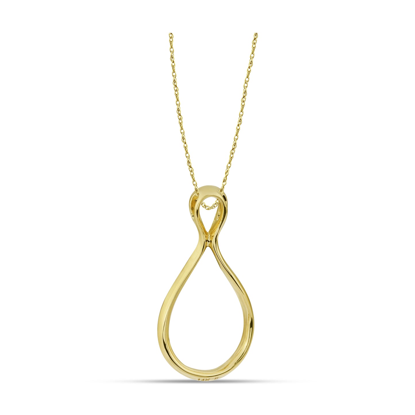 Belantina 1/4 Carat Diamond Infinity Pendant Necklace for Women in 14k White and Yellow Gold on 18 Inch Chain (H-I, I1-I2, cttw) Spring Ring
