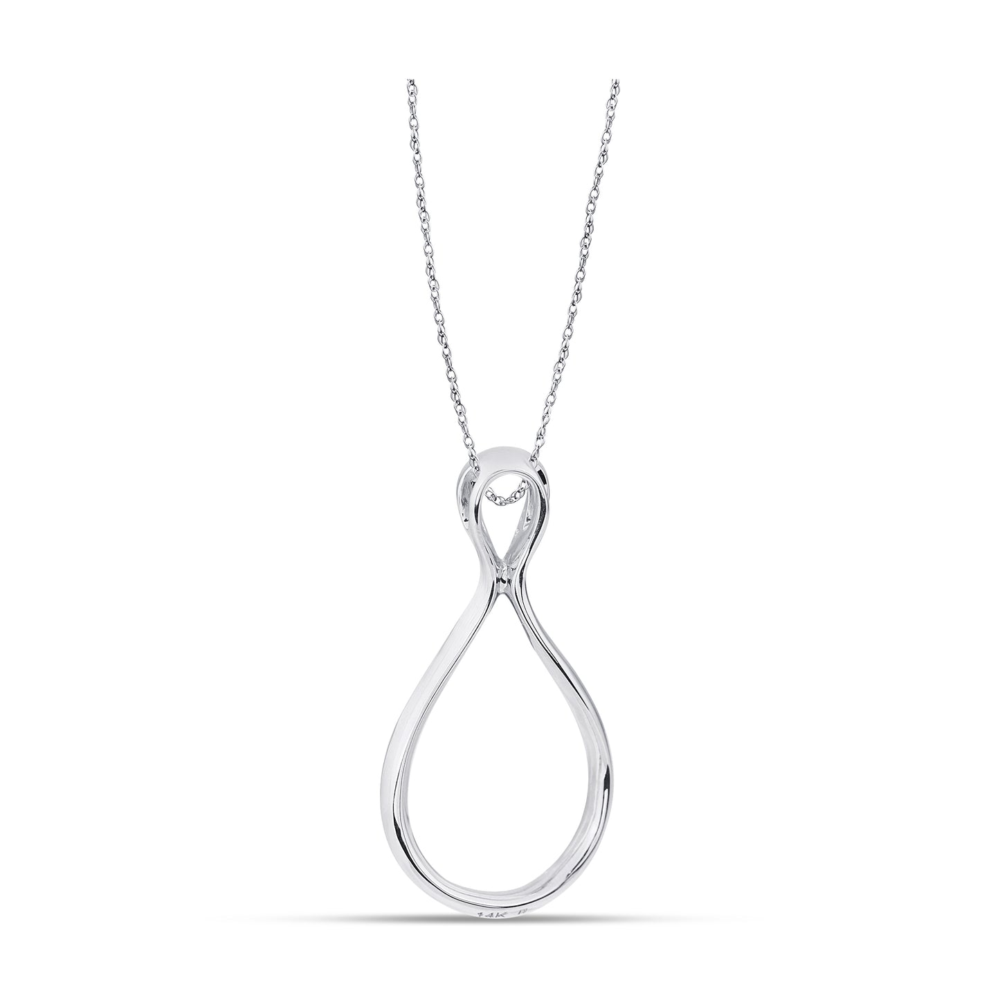 Belantina 1/4 Carat Diamond Infinity Pendant Necklace for Women in 14k White and Yellow Gold on 18 Inch Chain (H-I, I1-I2, cttw) Spring Ring