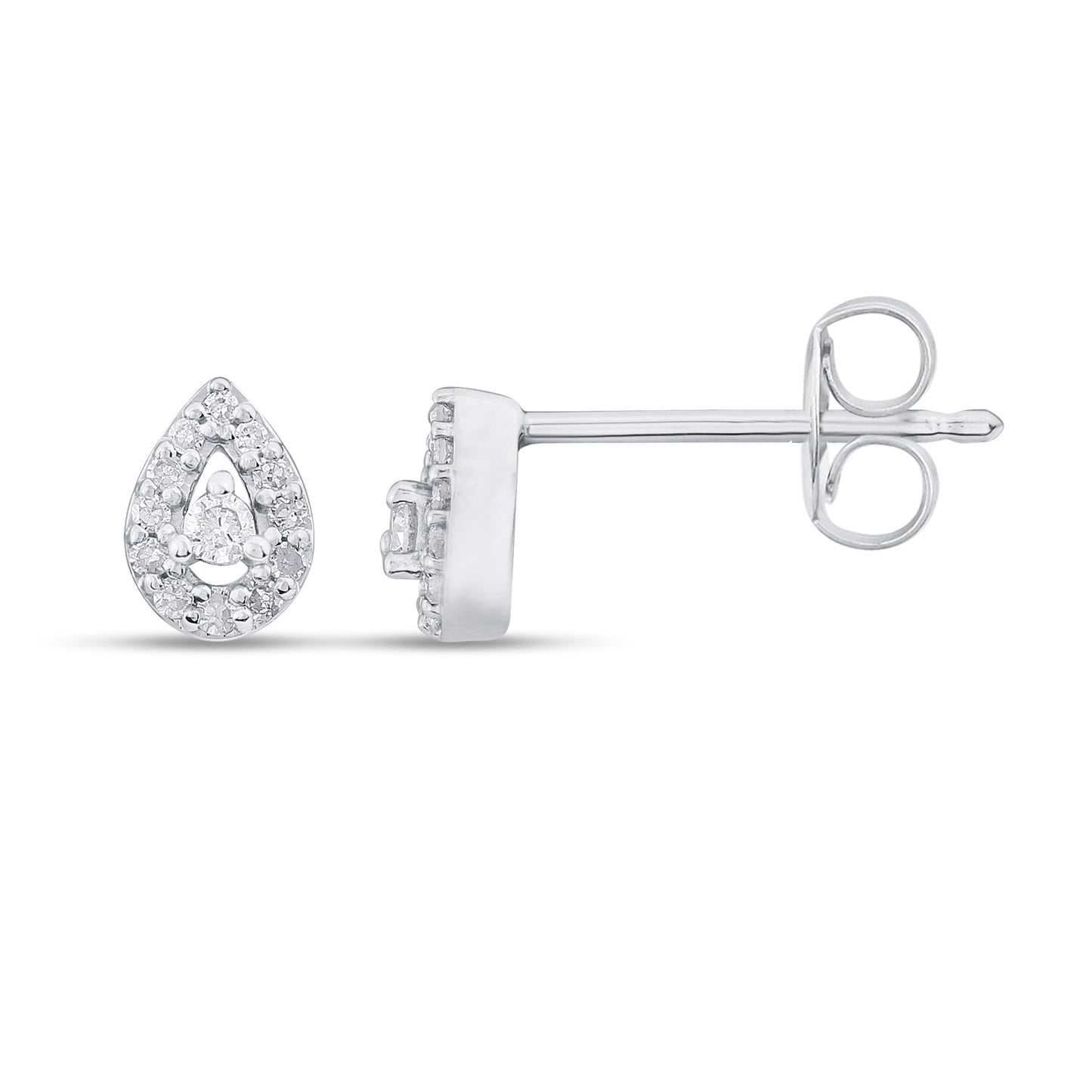 Belantina Diamond Pear Shaped, Tear Drop Earring in 14K Gold