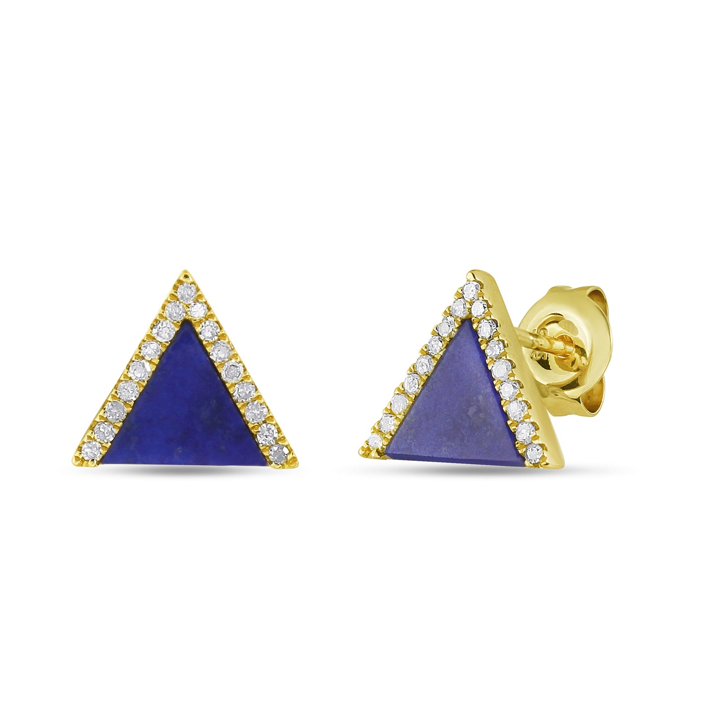 Belantina Diamond & Lapis Earrings in 14K Gold