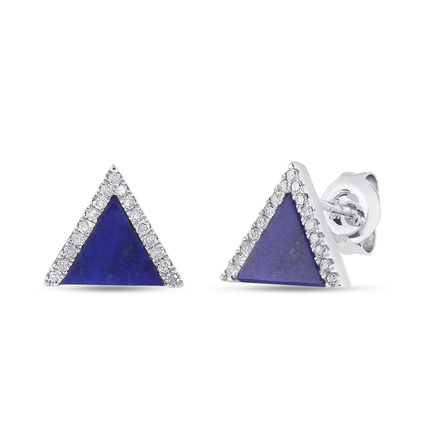 Belantina Diamond & Lapis Earrings in 14K Gold