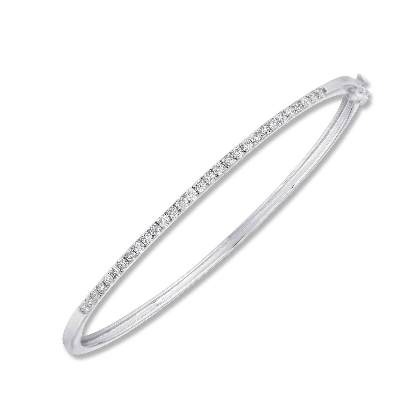 Belantina 3/4 Carat Natural Diamond Bangle Bracelet for Women in 14k Gold
