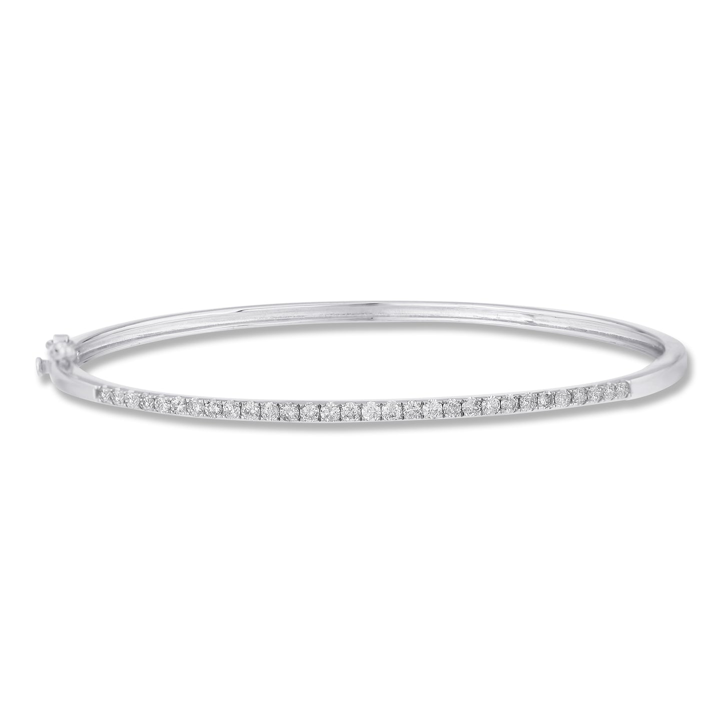 Belantina 3/4 Carat Natural Diamond Bangle Bracelet for Women in 14k Gold