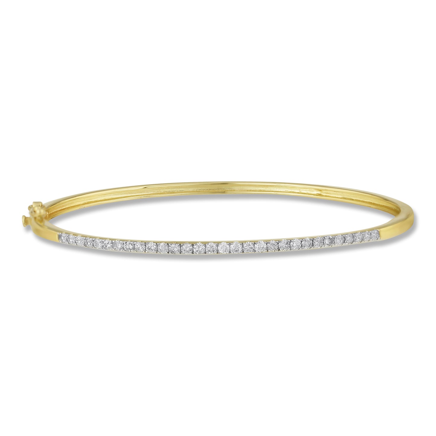 Belantina 3/4 Carat Natural Diamond Bangle Bracelet for Women in 14k Gold