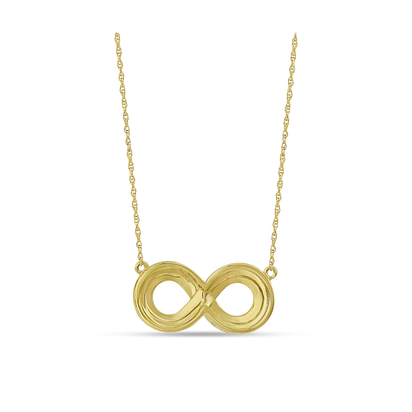 Belantina 1/4 Carat Diamond Double Infinity Pendant Necklace in 14k Gold