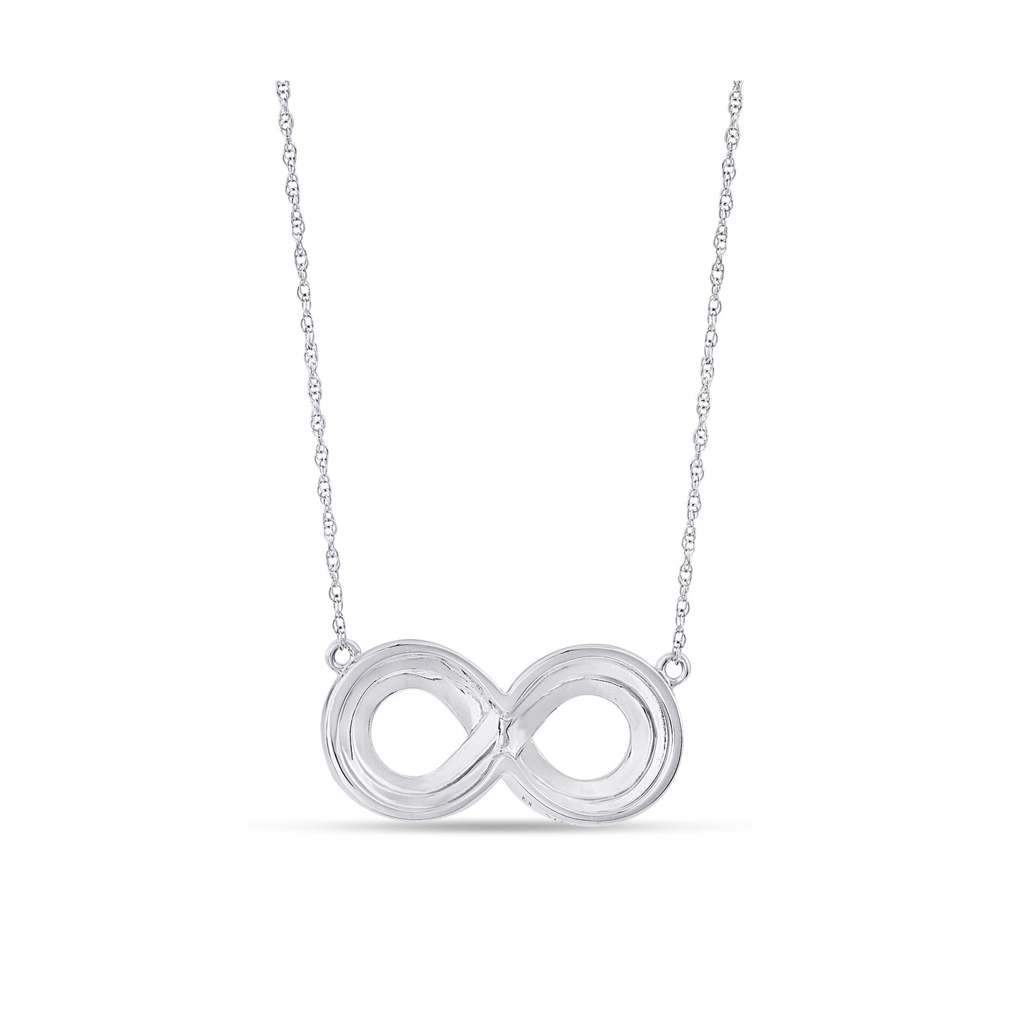 Belantina 1/4 Carat Diamond Double Infinity Pendant Necklace in 14k Gold