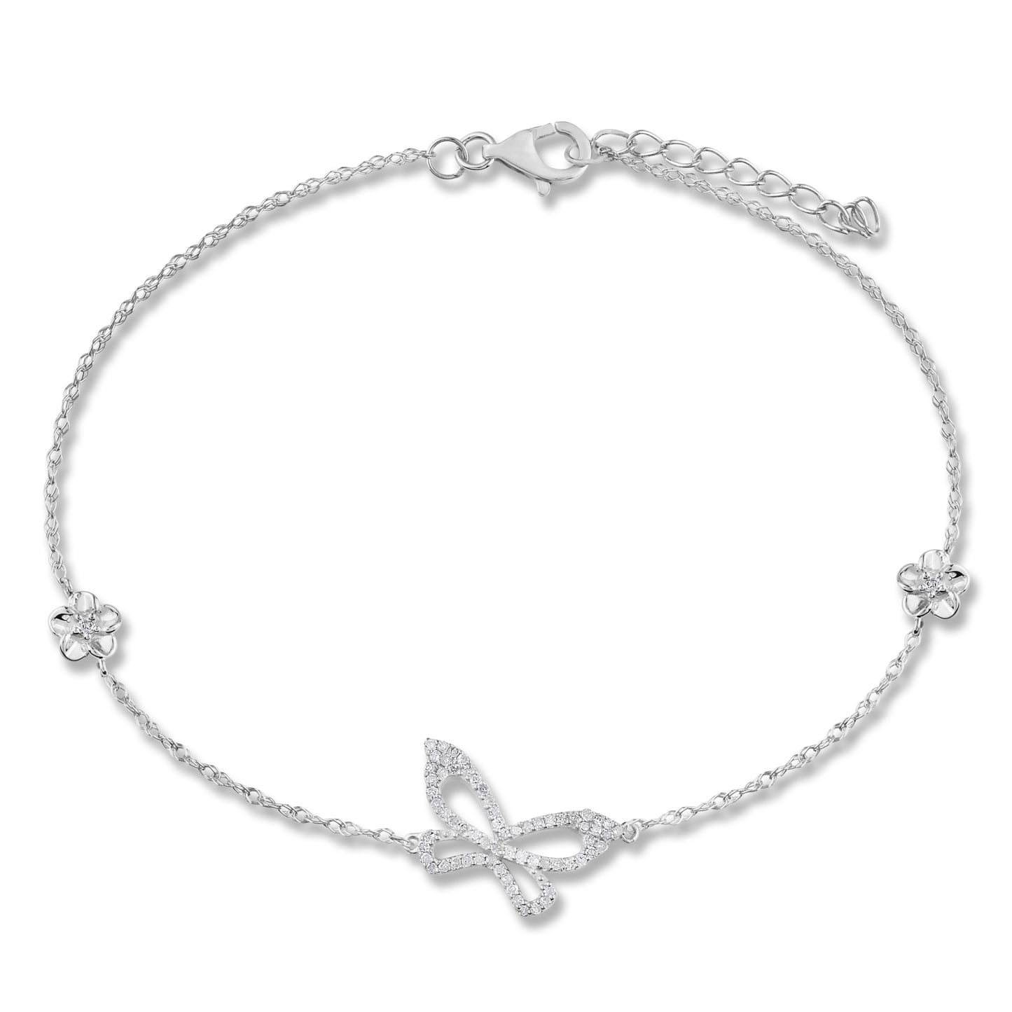 Belantina 14K Gold Diamond Butterfly Bracelet