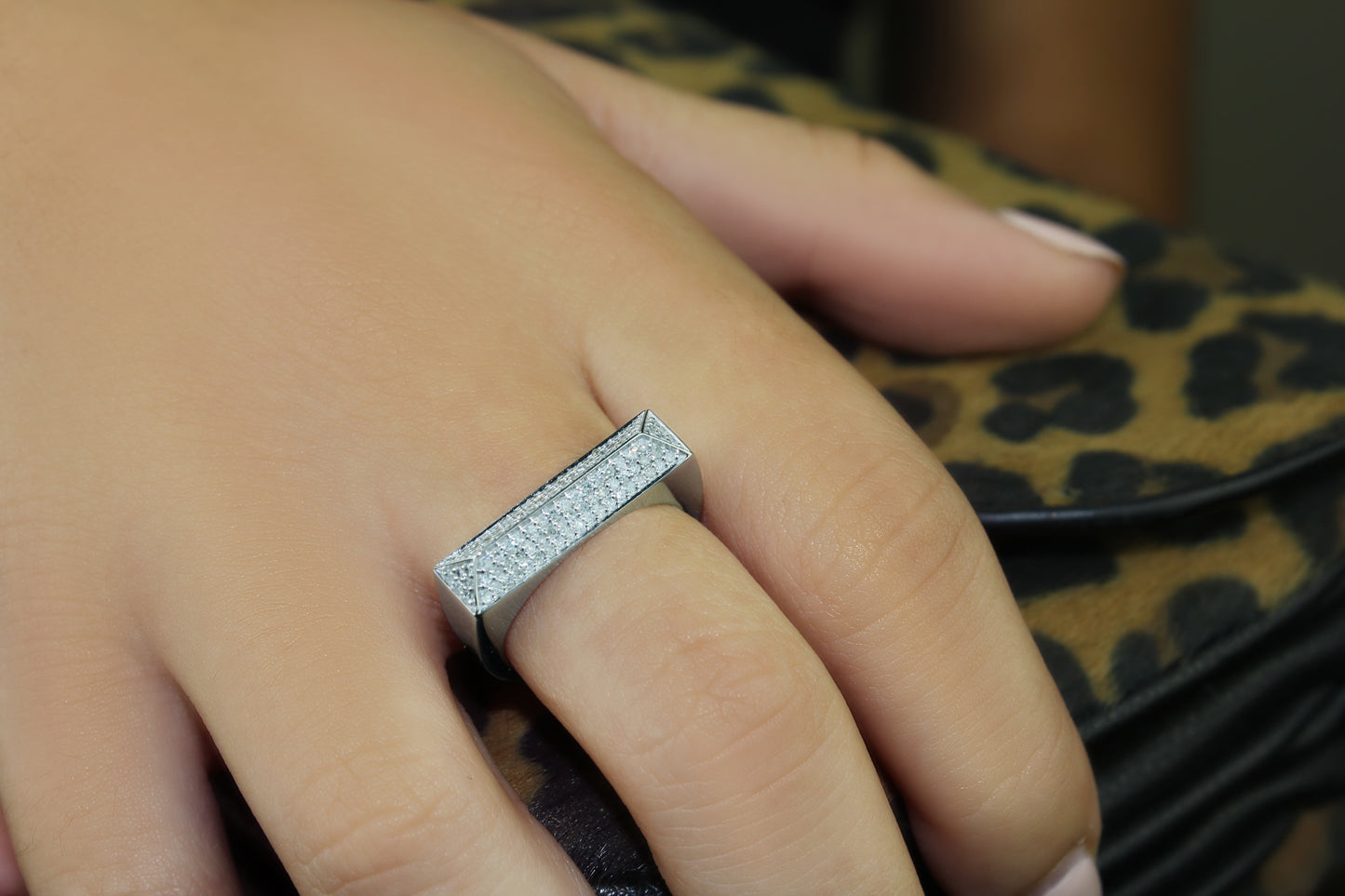 Belantina Diamond Pave Signet Ring