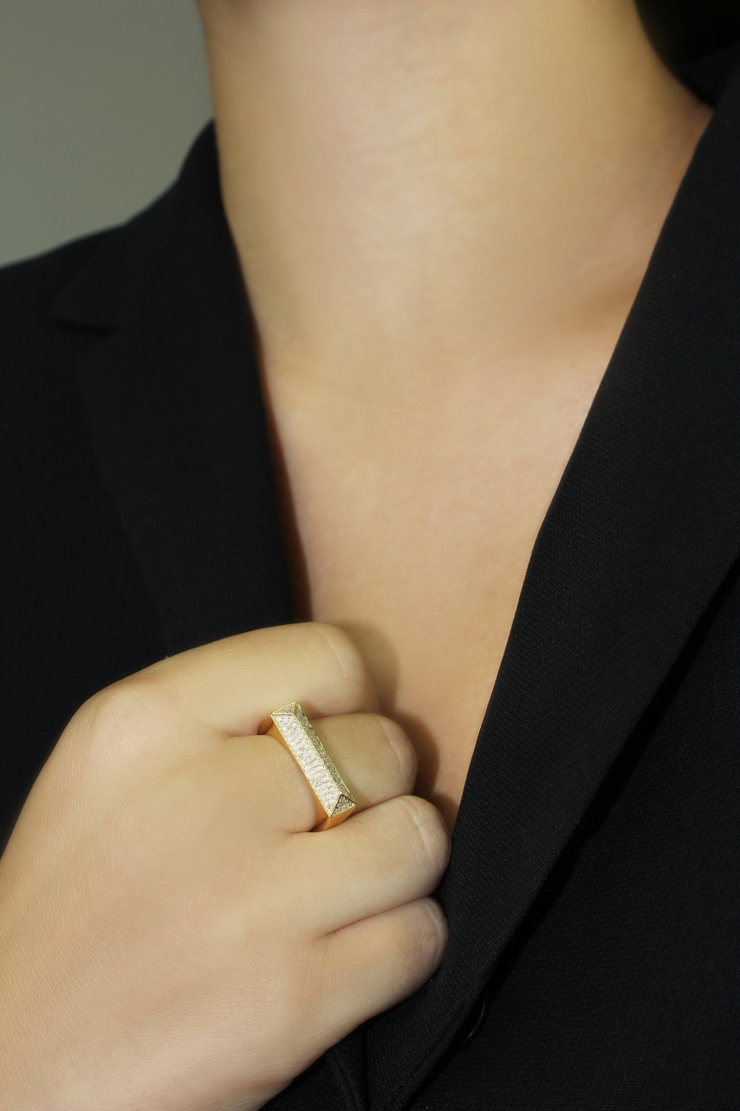 Belantina Diamond Pave Signet Ring
