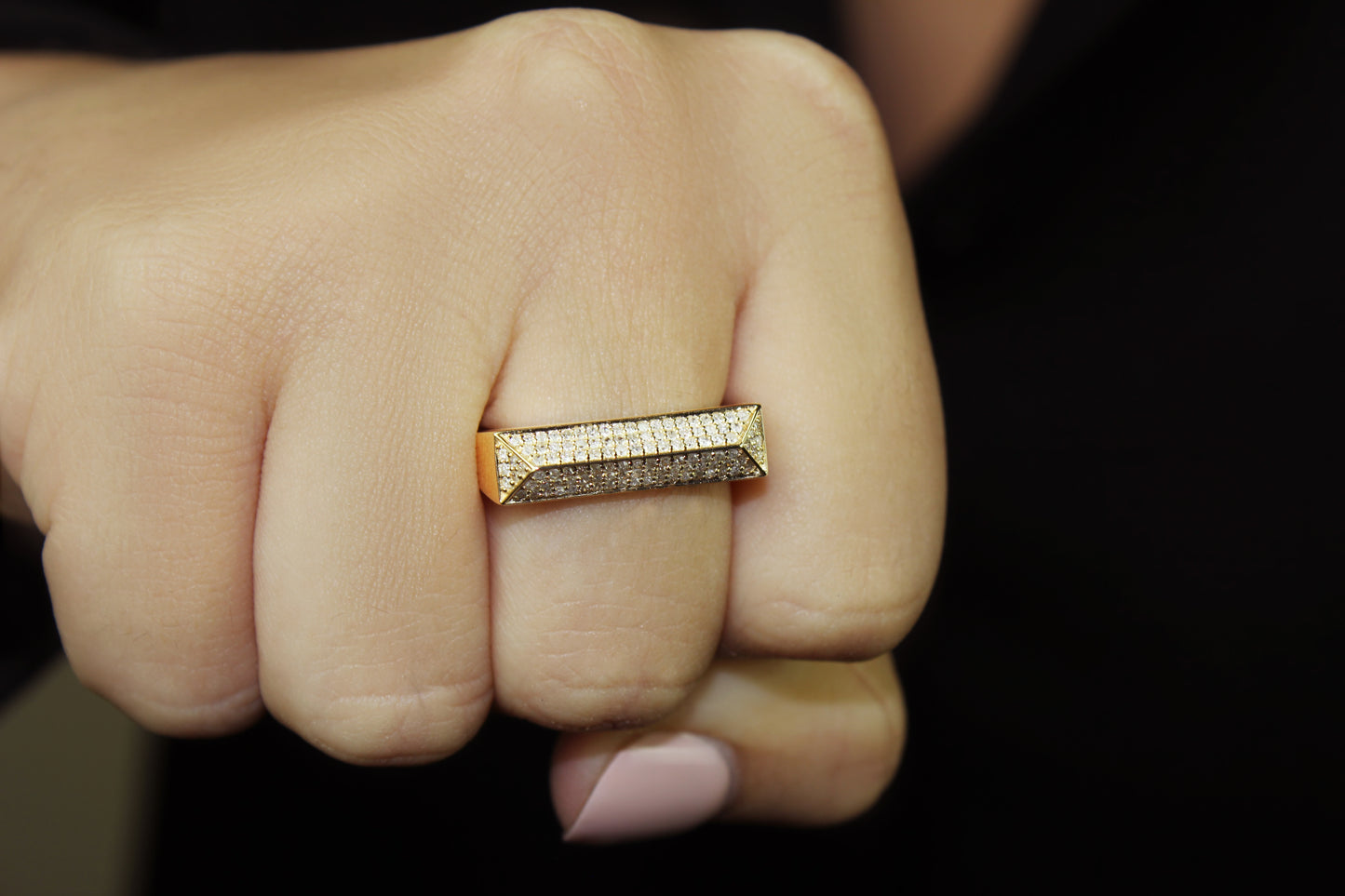 Belantina Diamond Pave Signet Ring