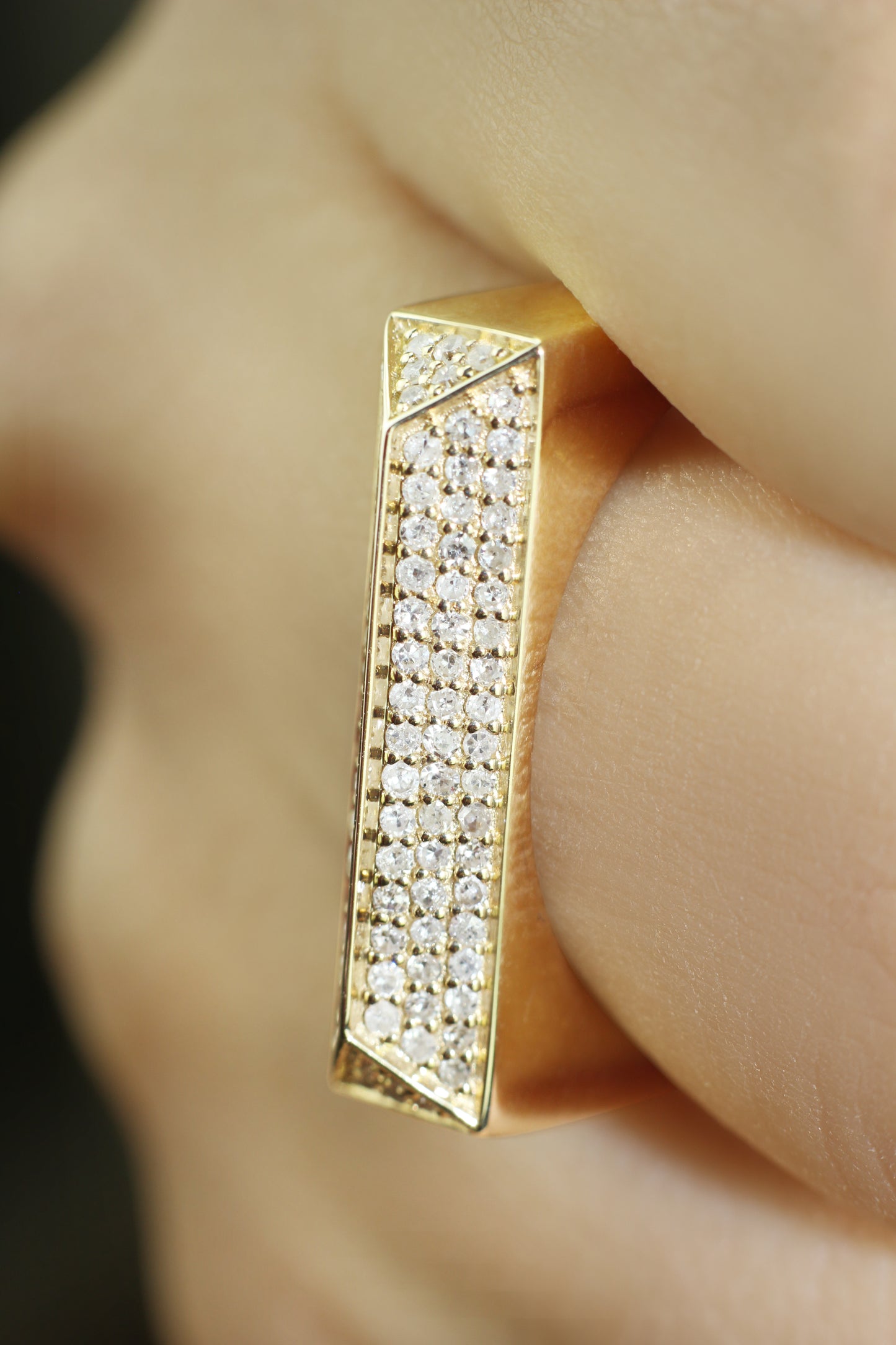 Belantina Diamond Pave Signet Ring