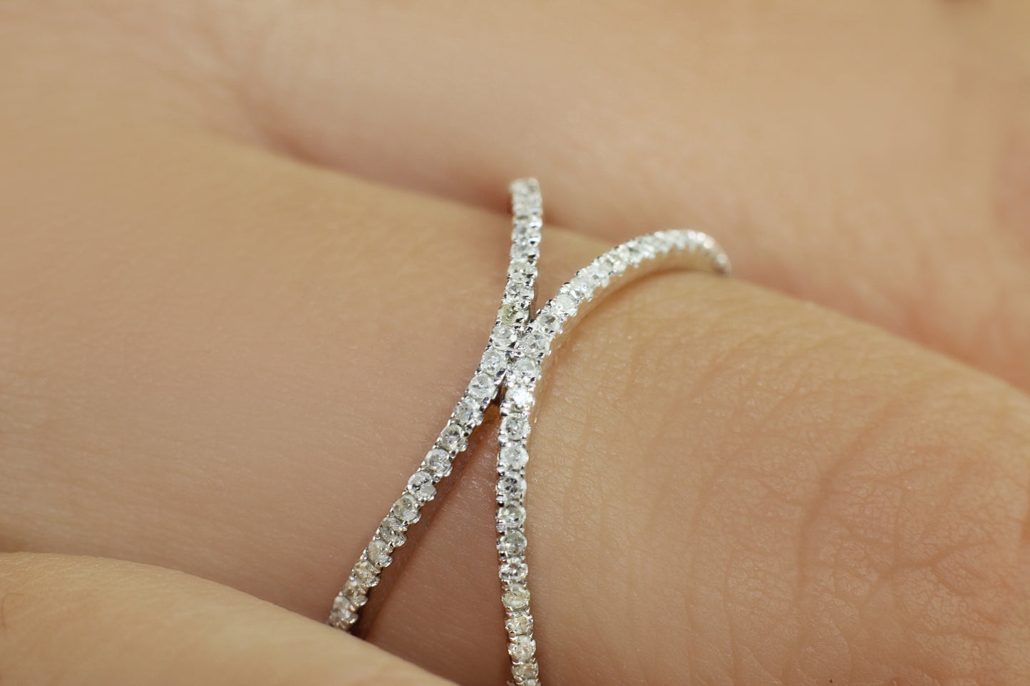 Belantina X Style Diamond Band Ring In 14k Gold 1/5 Carat