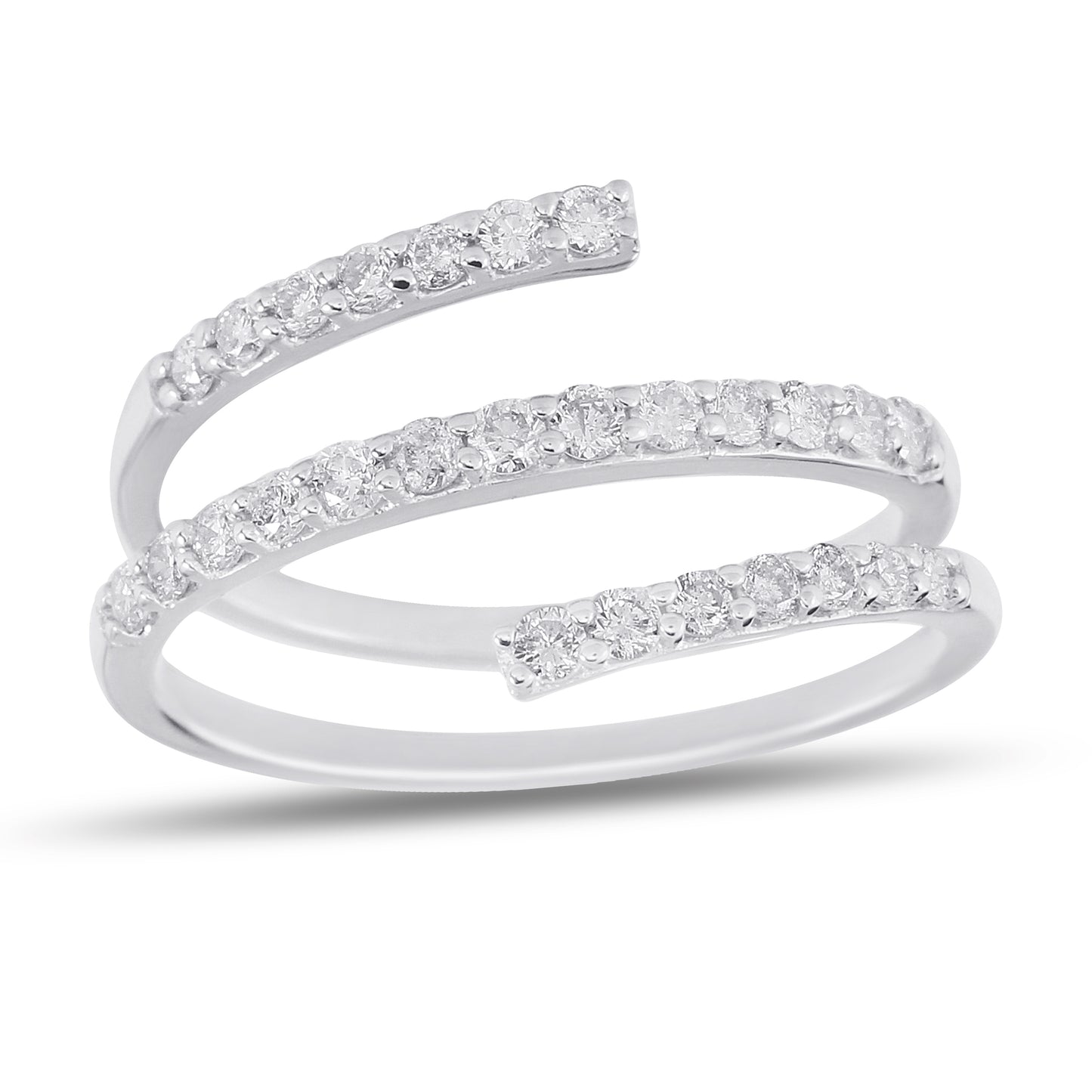 Belantina 1/2 Carat Diamond Spiral Wrap Ring In 14k Solid Gold