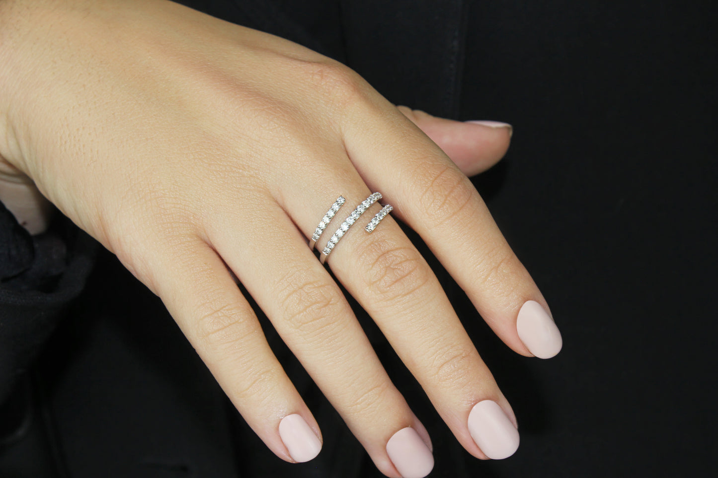 Belantina 1/2 Carat Diamond Spiral Wrap Ring In 14k Solid Gold