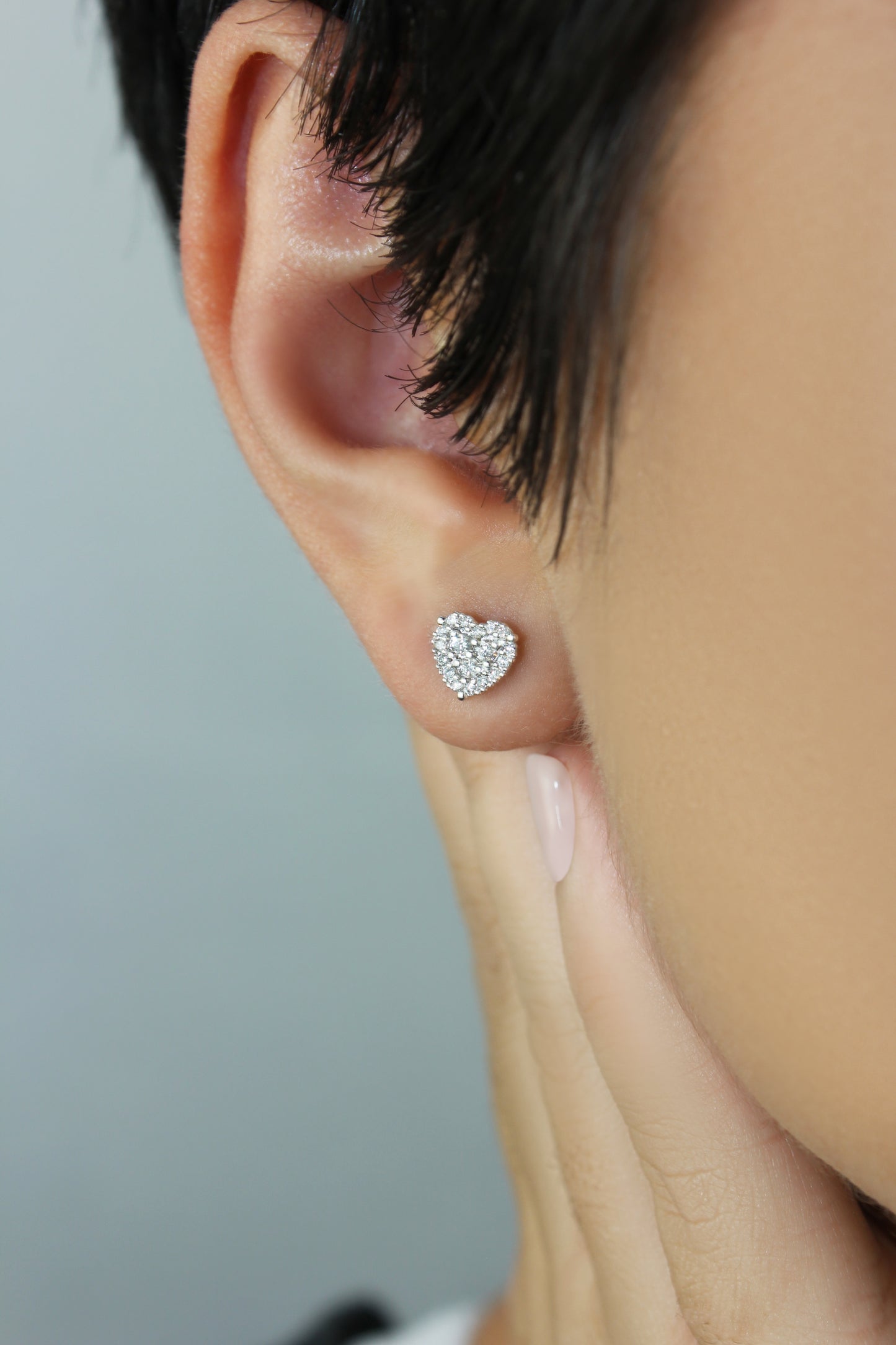 Belantina 14K Gold & Diamond Heart Earrings