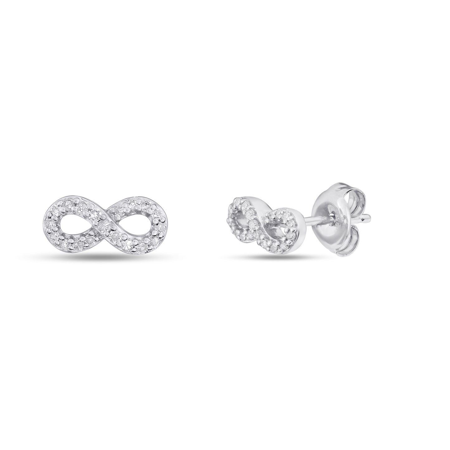 Belantina Diamond Petite Edit Infinity Earrings