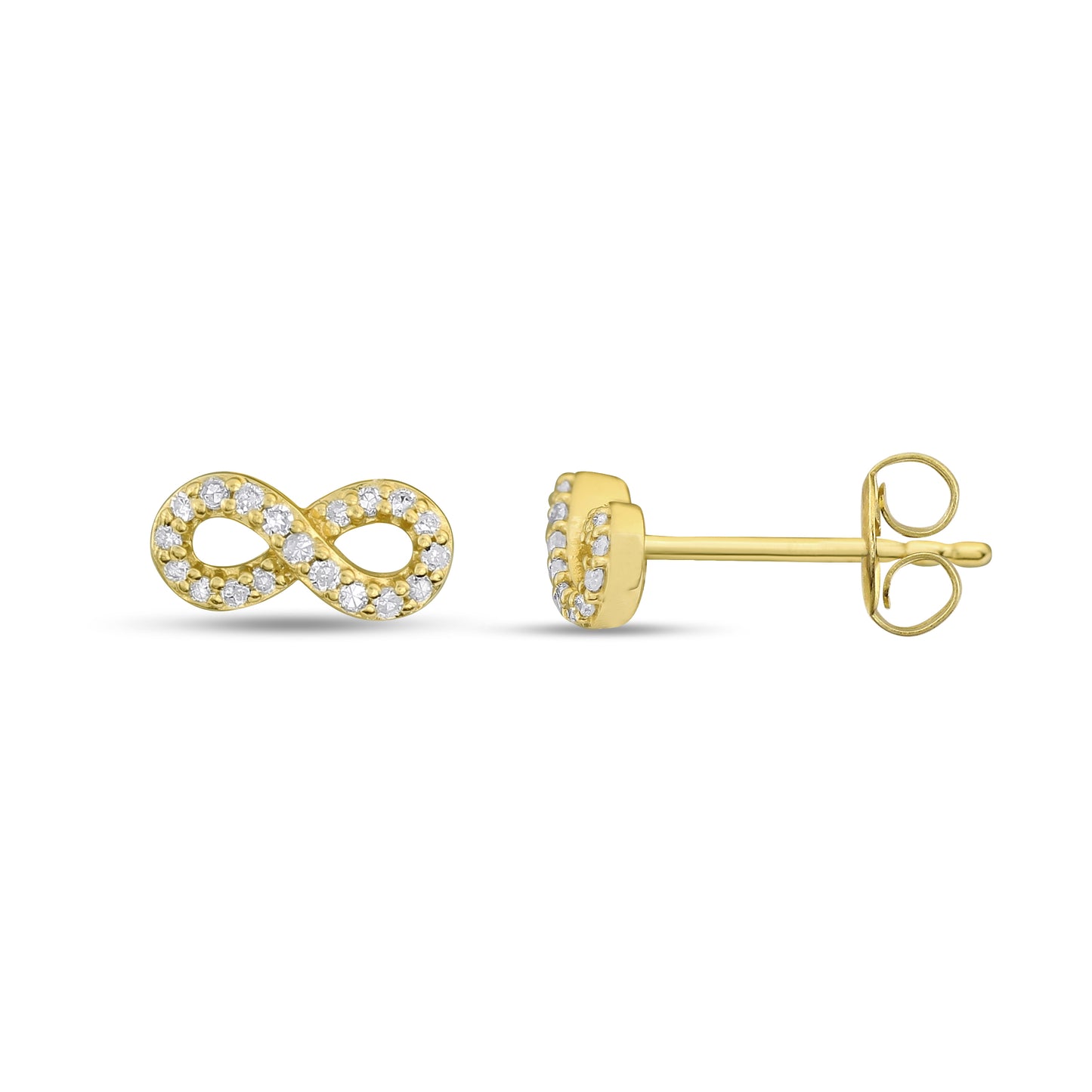 Belantina Diamond Petite Edit Infinity Earrings