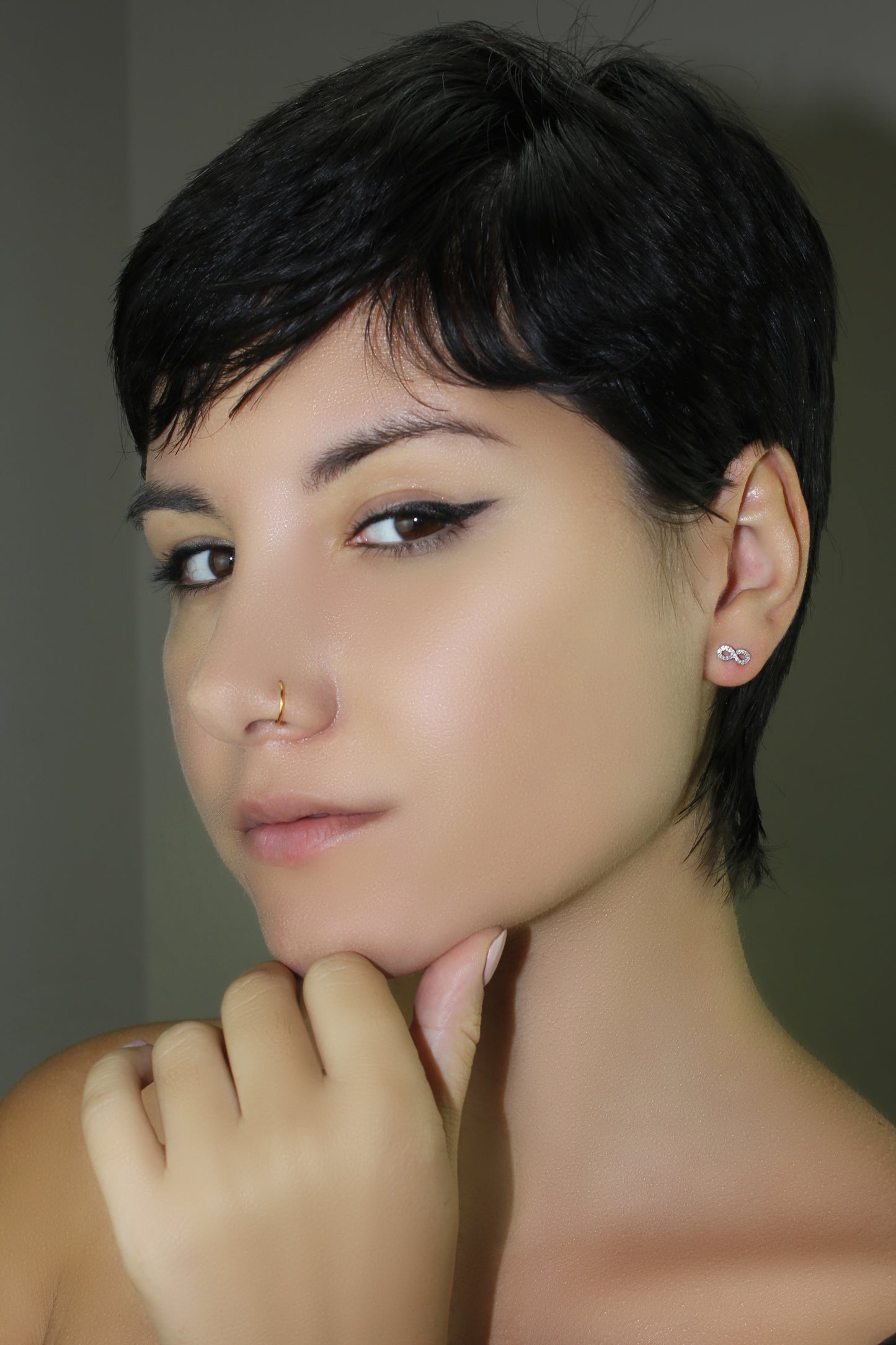 Belantina Diamond Petite Edit Infinity Earrings