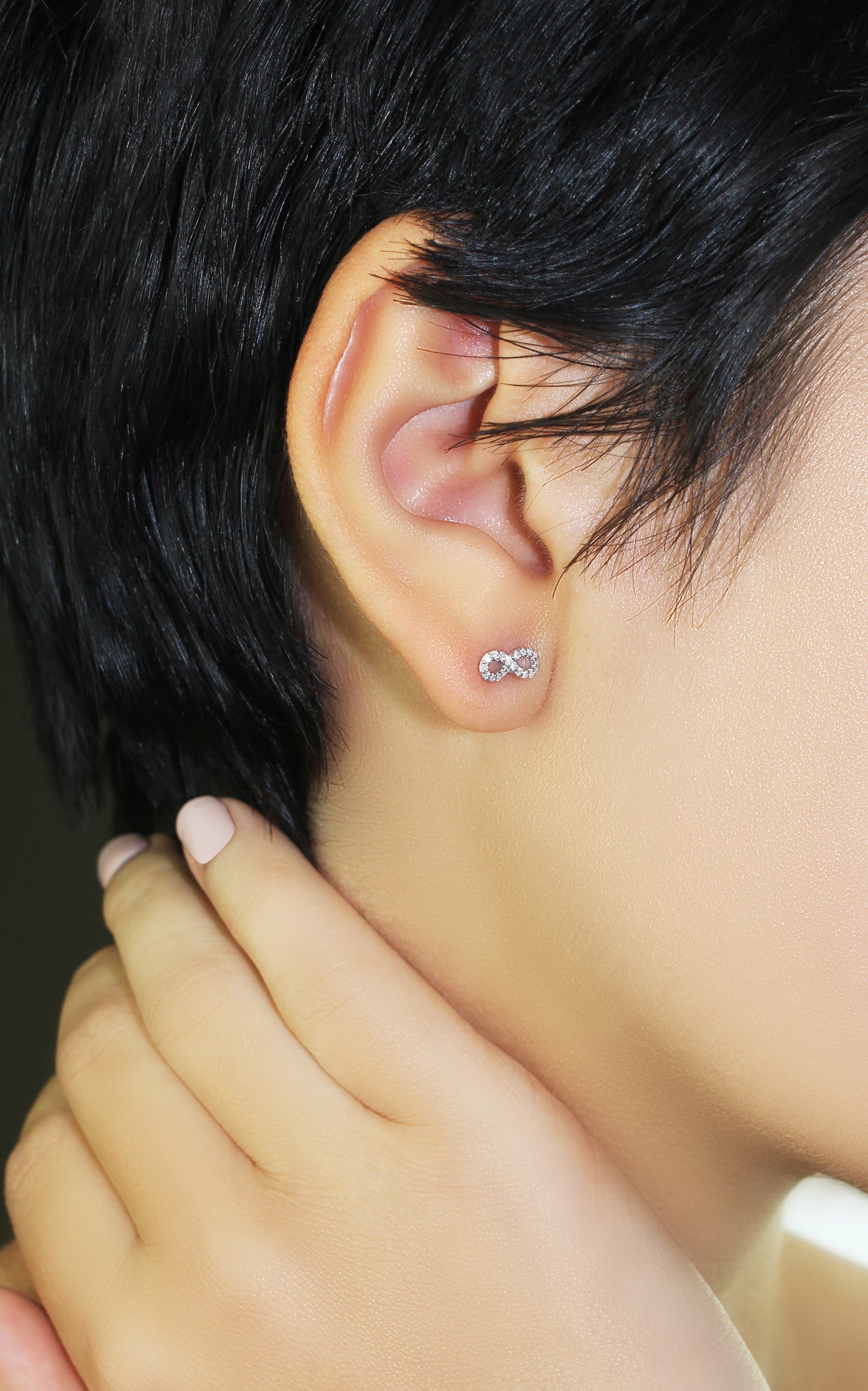 Belantina Diamond Petite Edit Infinity Earrings