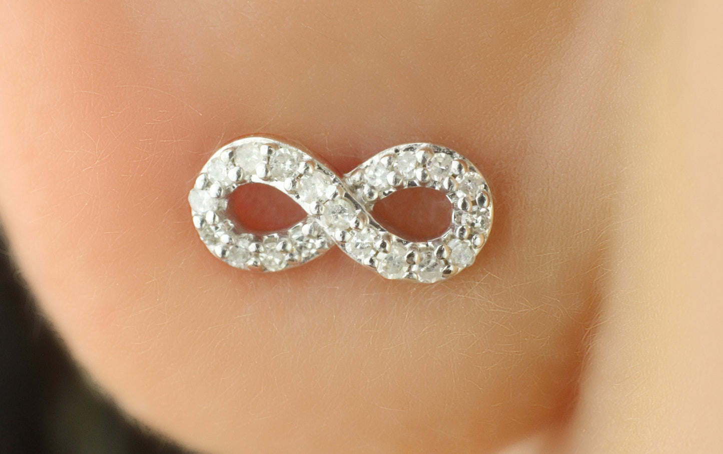 Belantina Diamond Petite Edit Infinity Earrings