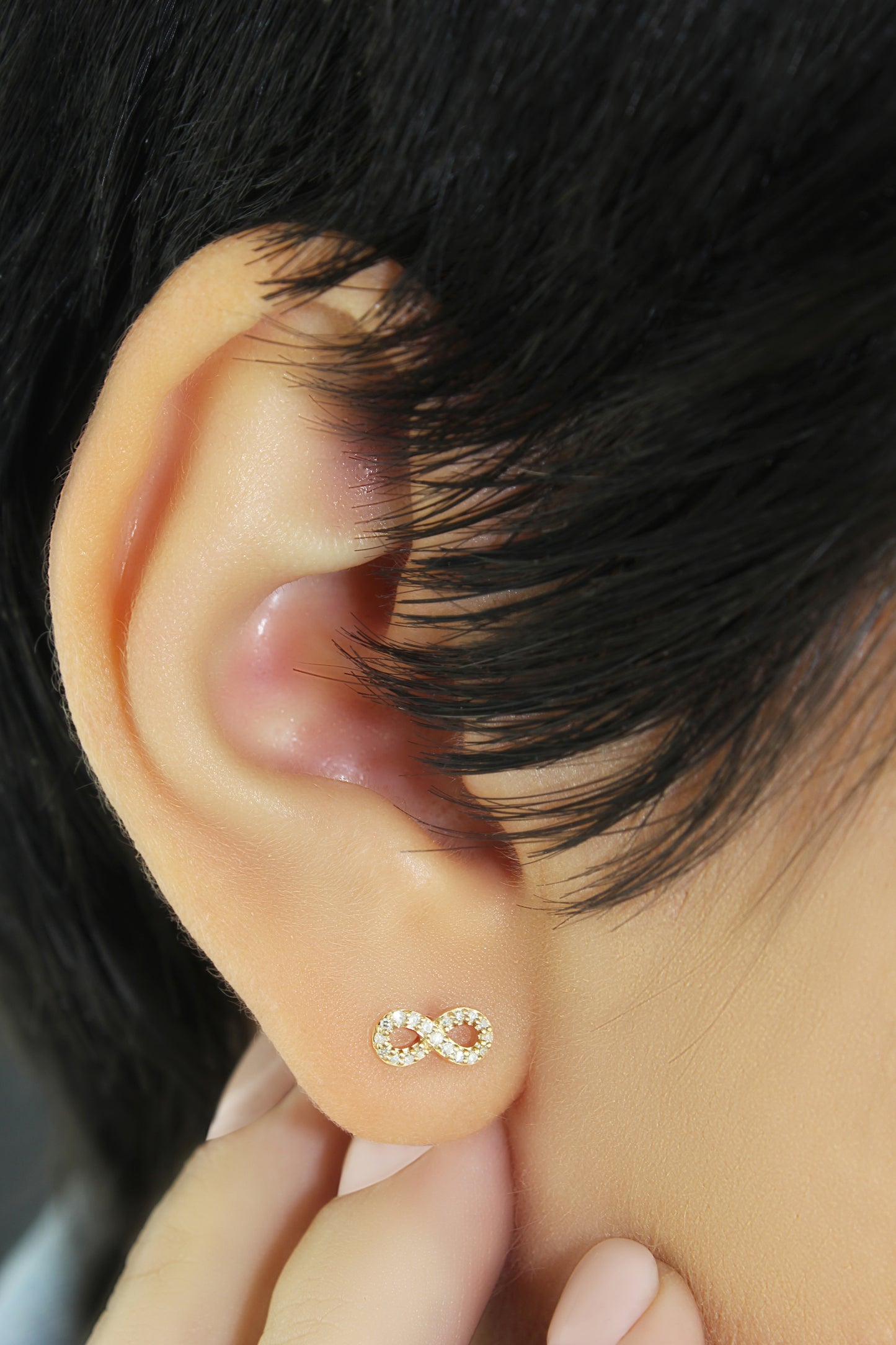 Belantina Diamond Petite Edit Infinity Earrings