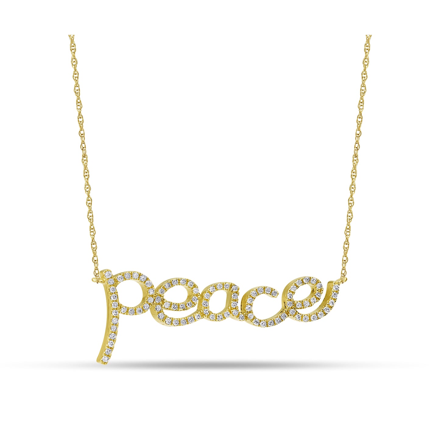 Belantina Diamond Peace Necklace in 14K Gold