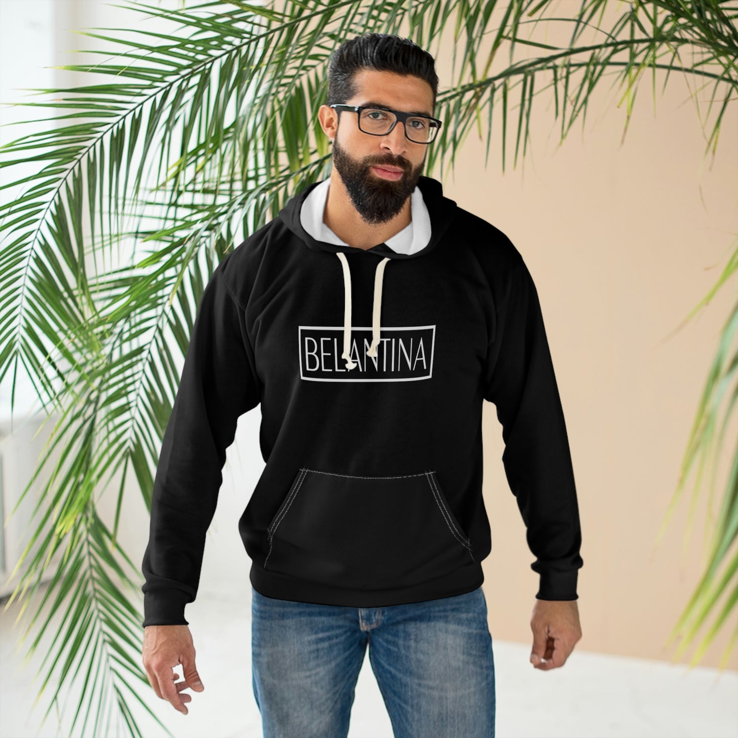 Belantina Super Comfy Black Pullover Hoodie