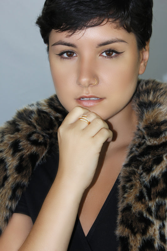 Belantina 1/2 Carat Diamond Spiral Wrap Ring In 14k Solid Gold