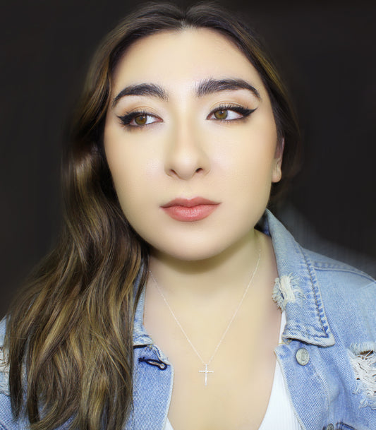 Belantina 1/4 Carat Natural Diamond Cross Pendant Set In Solid 14K Gold