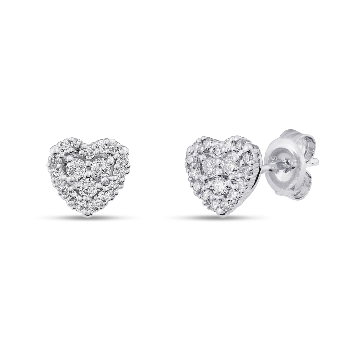 Belantina 14K Gold & Diamond Heart Earrings