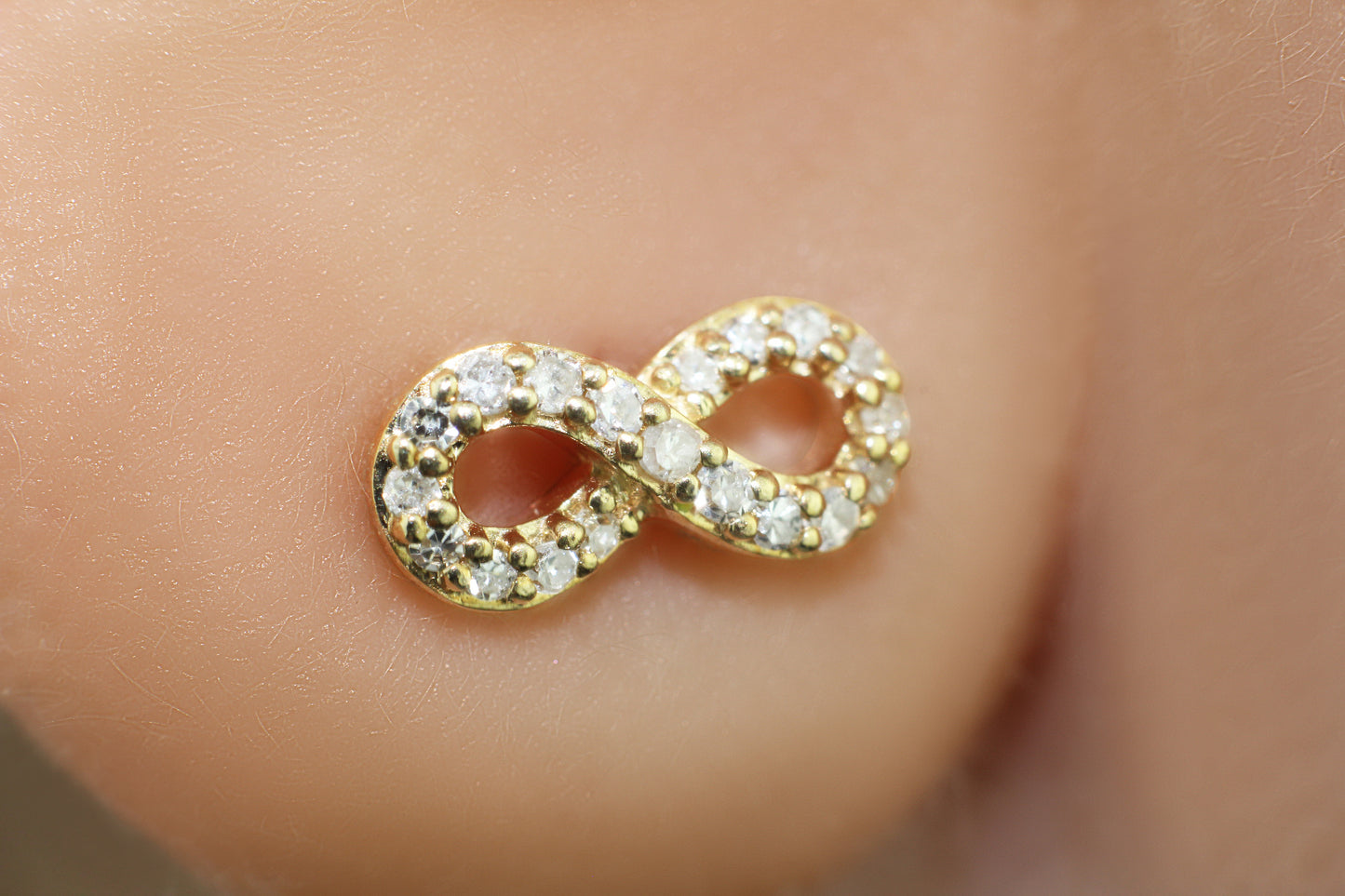 Belantina Diamond Petite Edit Infinity Earrings