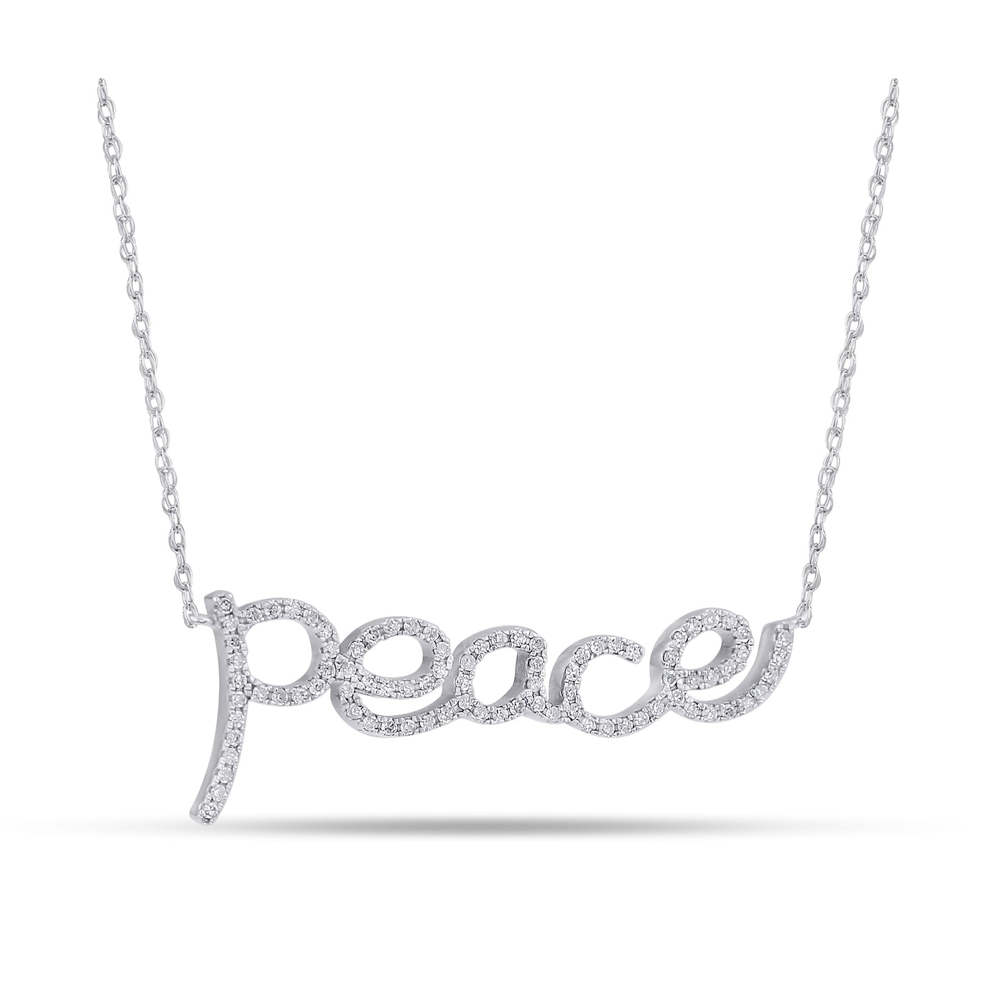 Belantina Diamond Peace Necklace in 14K Gold